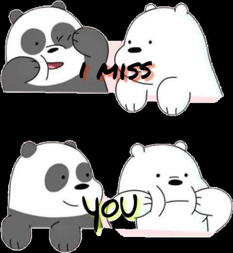 Download We Bare Bears I Miss You | Wallpapers.com