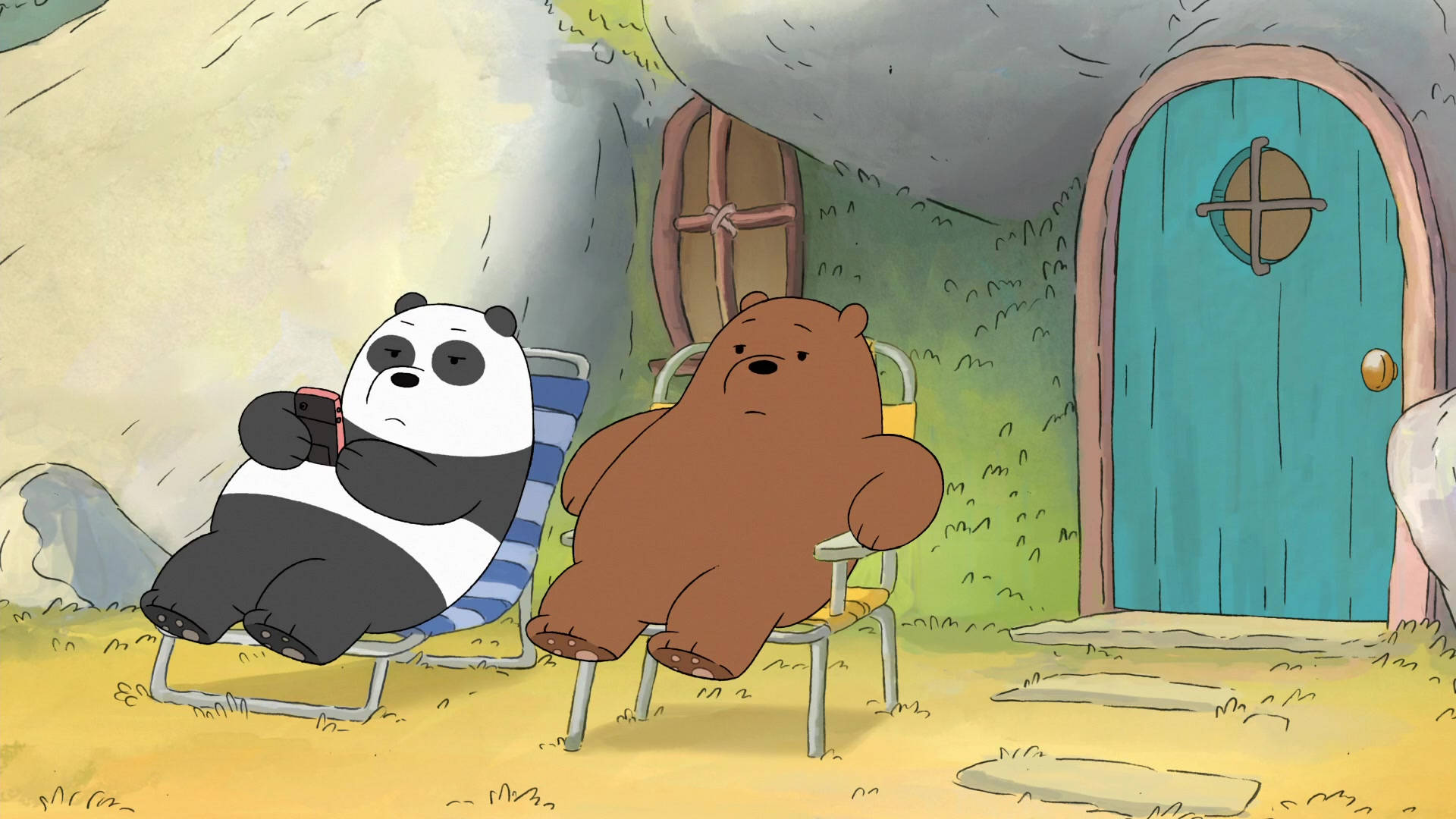 We Bare Bears Pan-Pan And Grizz Wallpaper