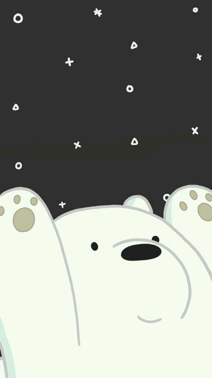 We Bare Bears Polar Bear Peekaboo Wallpaper