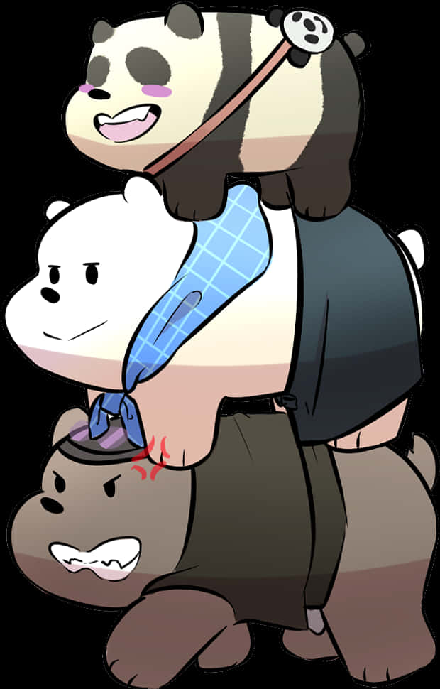 We Bare Bears Stacked Brothers PNG