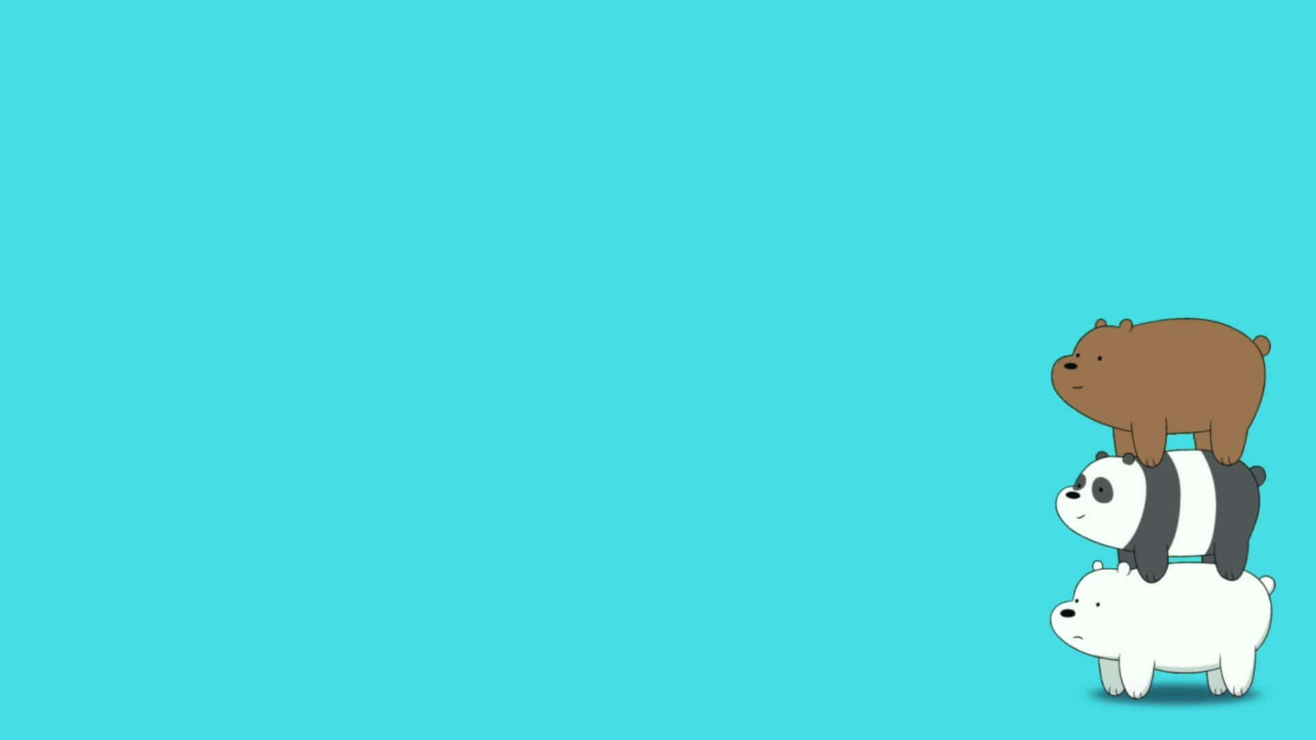 We Bare Bears Stacked Together Wallpaper