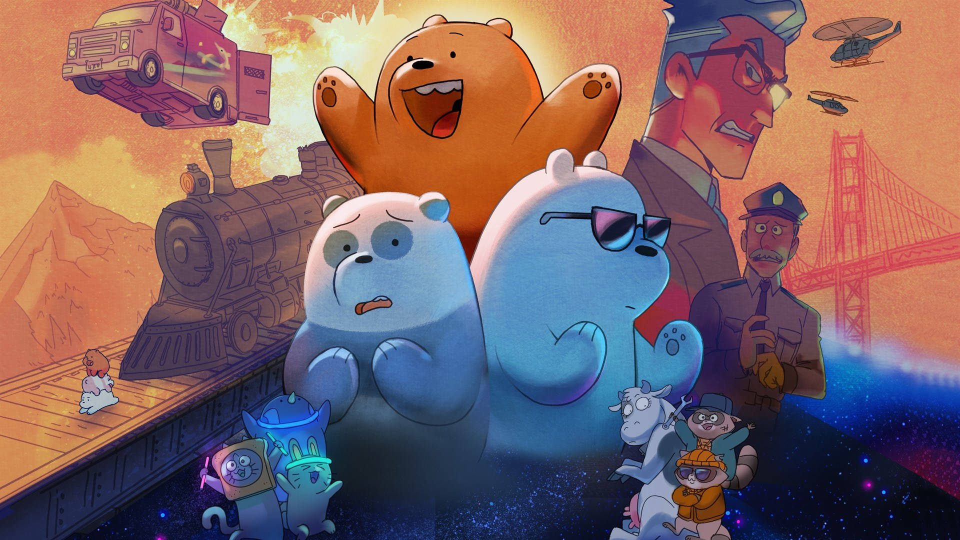 We Bare Bears The Movie Cover Background