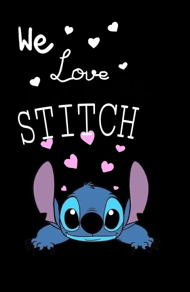 We Love Stitch Graphic Wallpaper