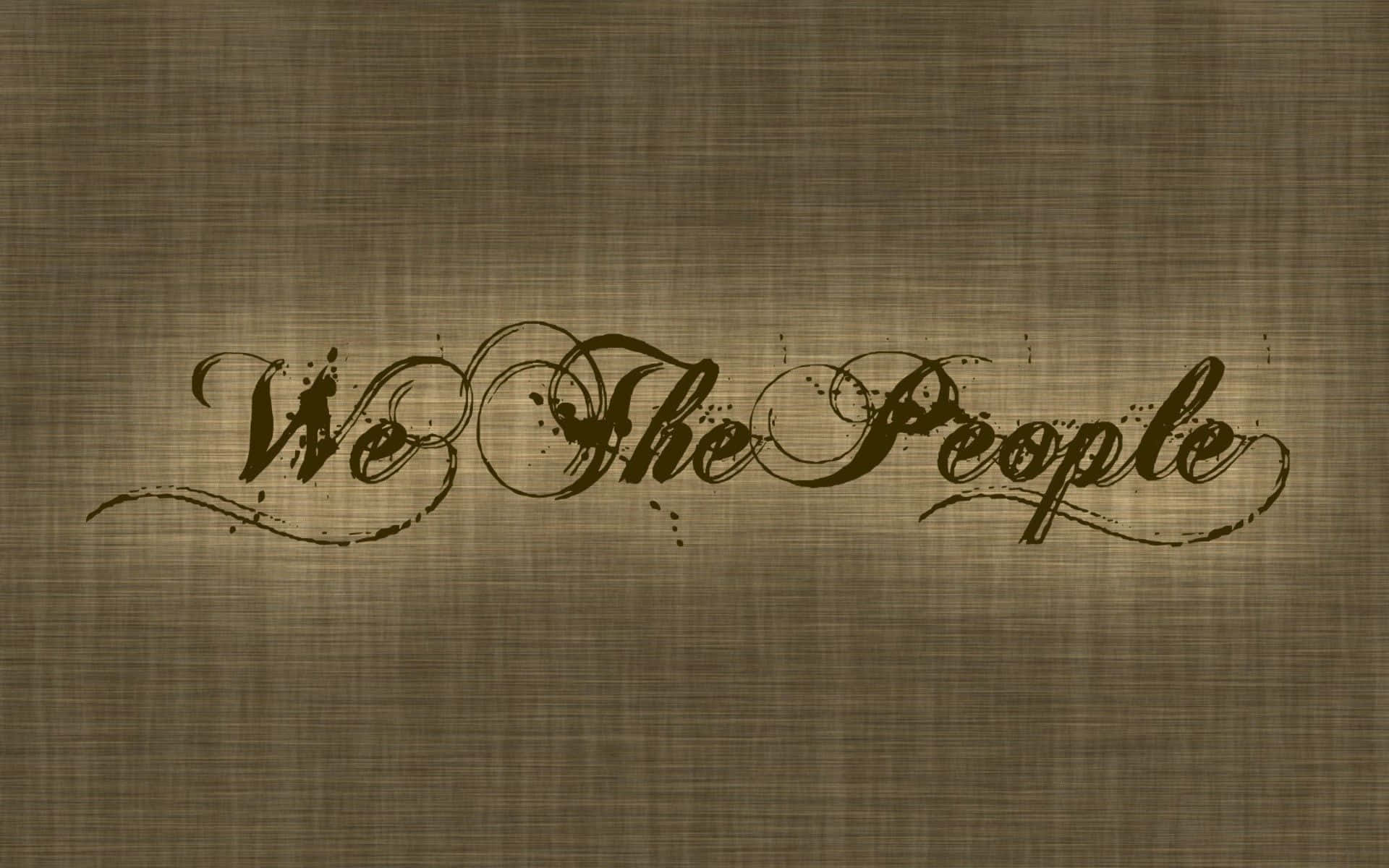 We The People Gray Aesthetic Wallpaper