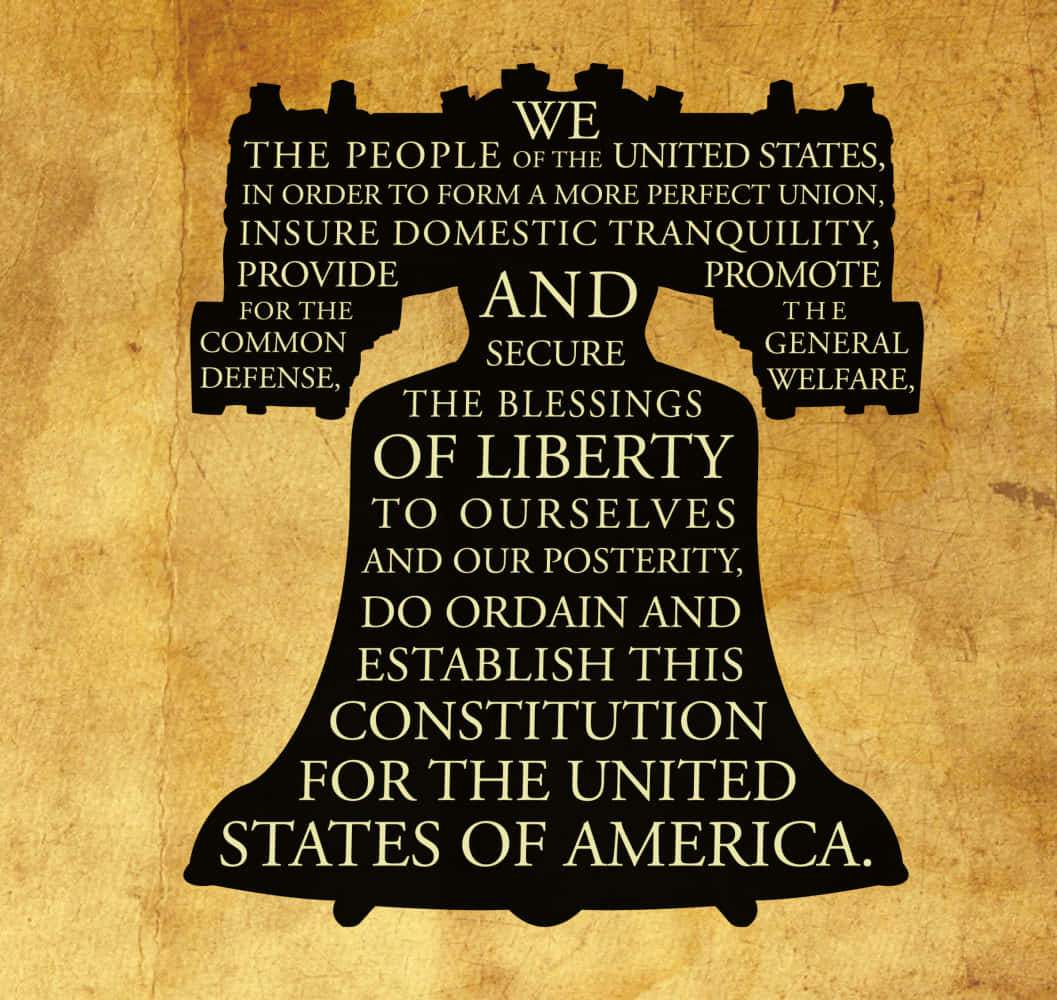 We The People Bell Outline Wallpaper