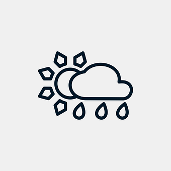 Weather Icon Sun Cloud Rain PNG