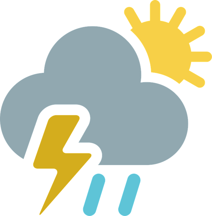 Weather Icons Cloud Lightning Rain Sun PNG