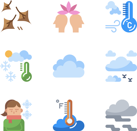 Weather Icons Collection PNG