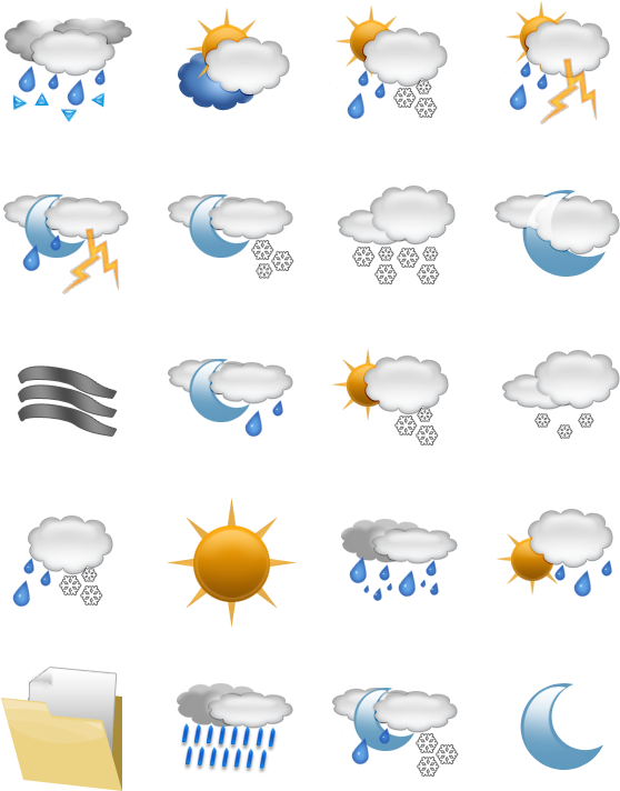 Weather Icons Collection PNG