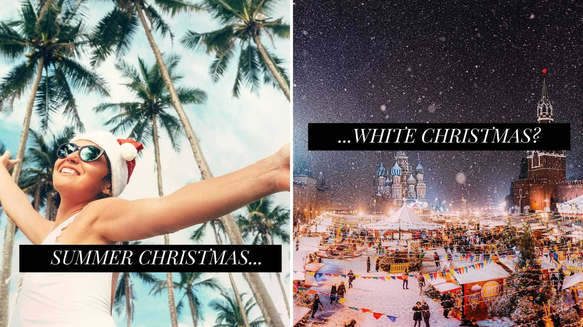 Weather Of Christmas Collage Wallpaper
