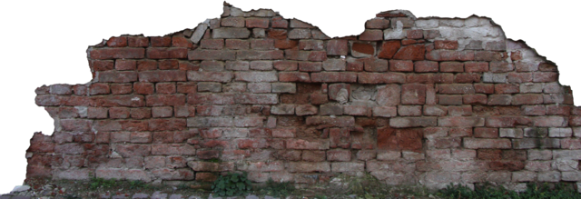 Weathered Brick Wall Remnants PNG