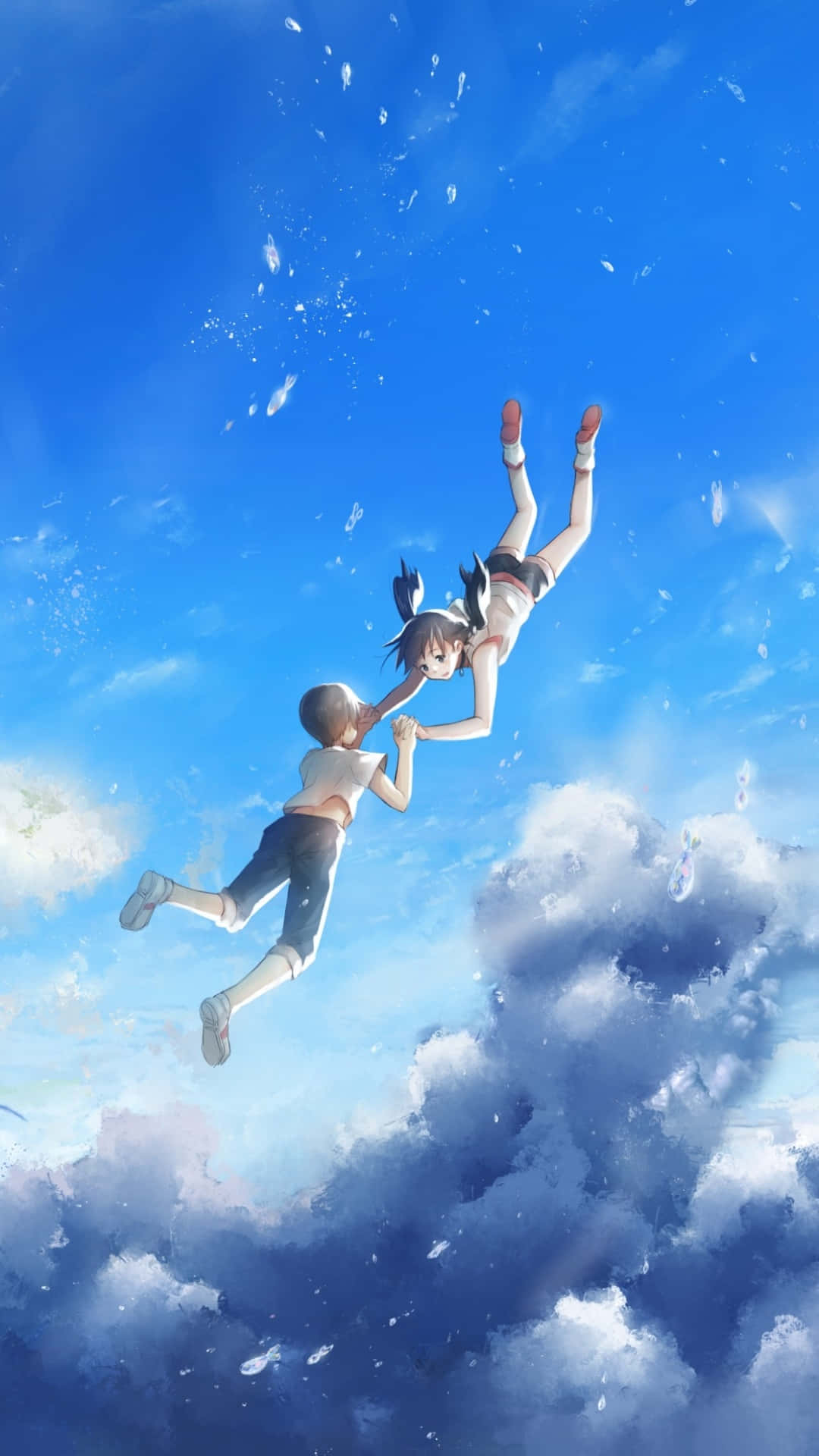 Unachica Y Un Chico Volando En El Cielo