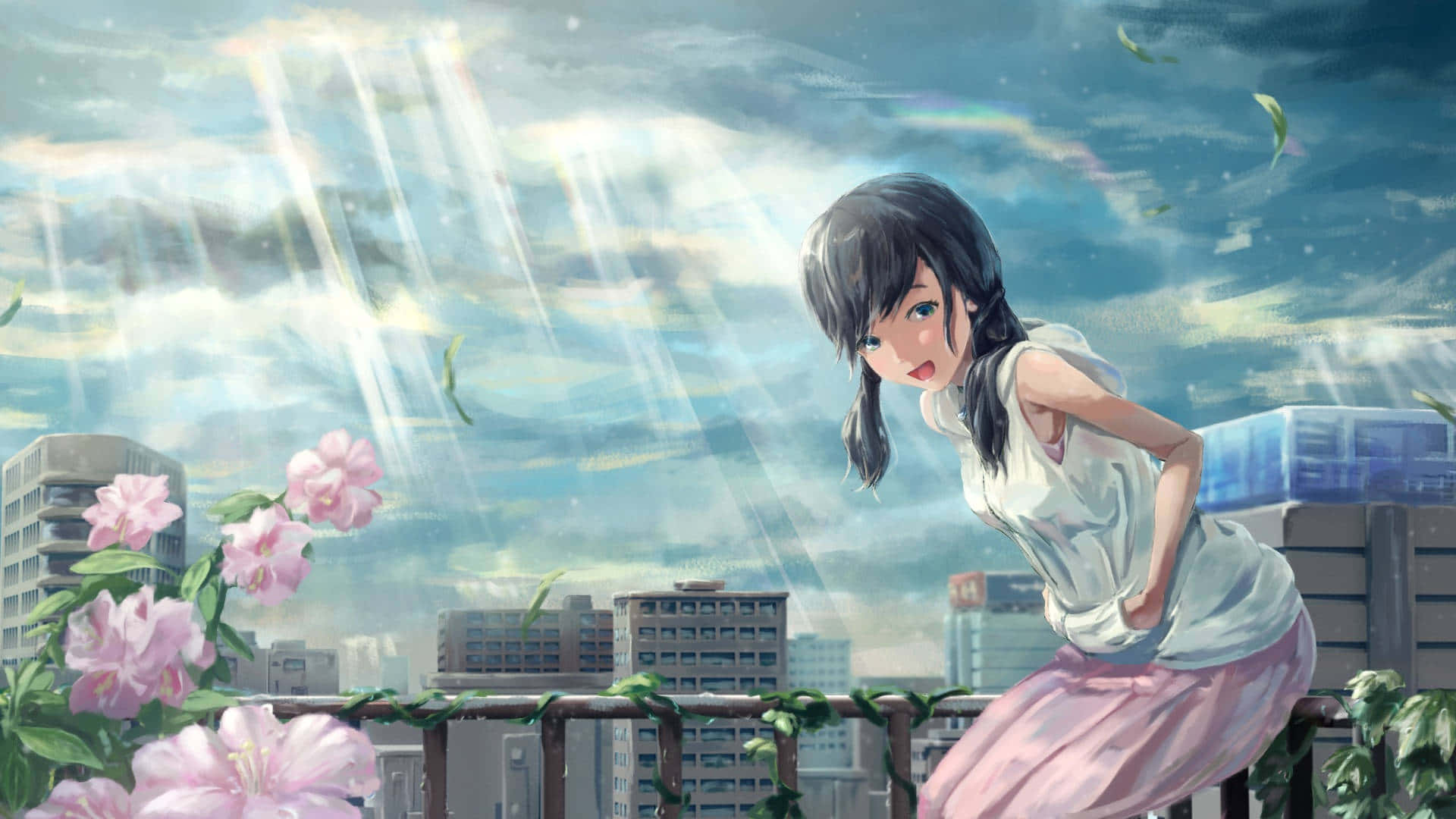 Romantic Scene from Weathering With You Anime Movie