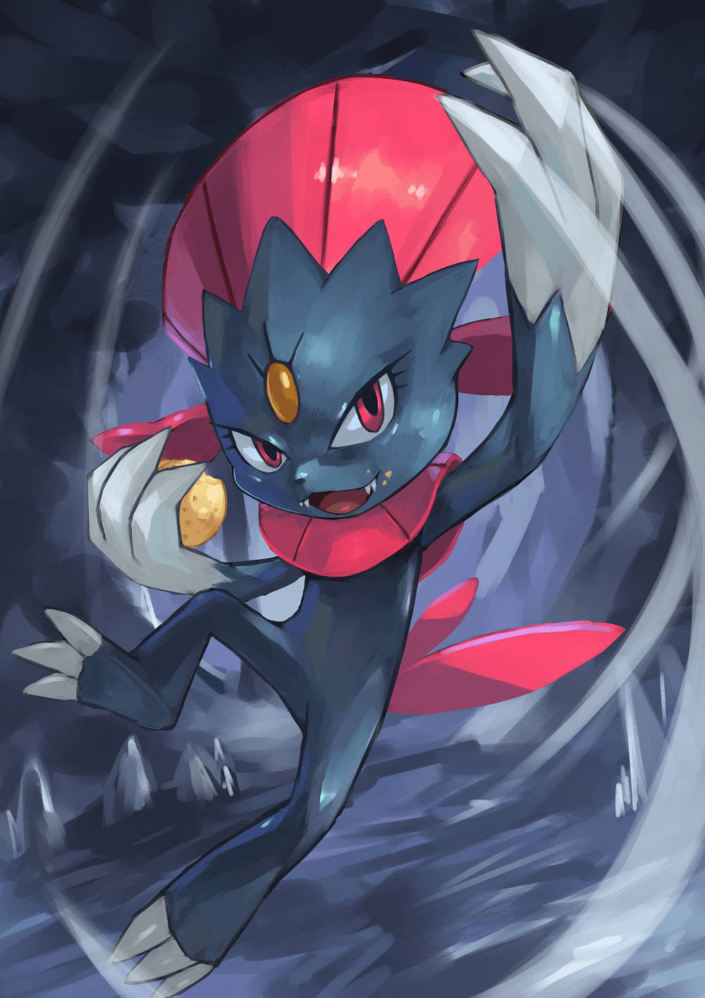 Weavile With Cookie Wallpaper