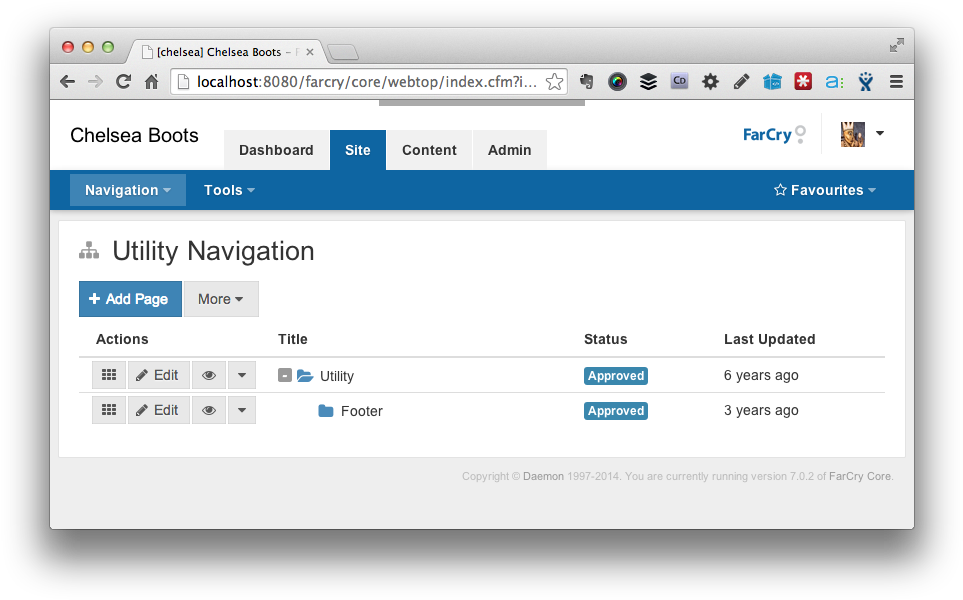 Web Content Management System Interface PNG