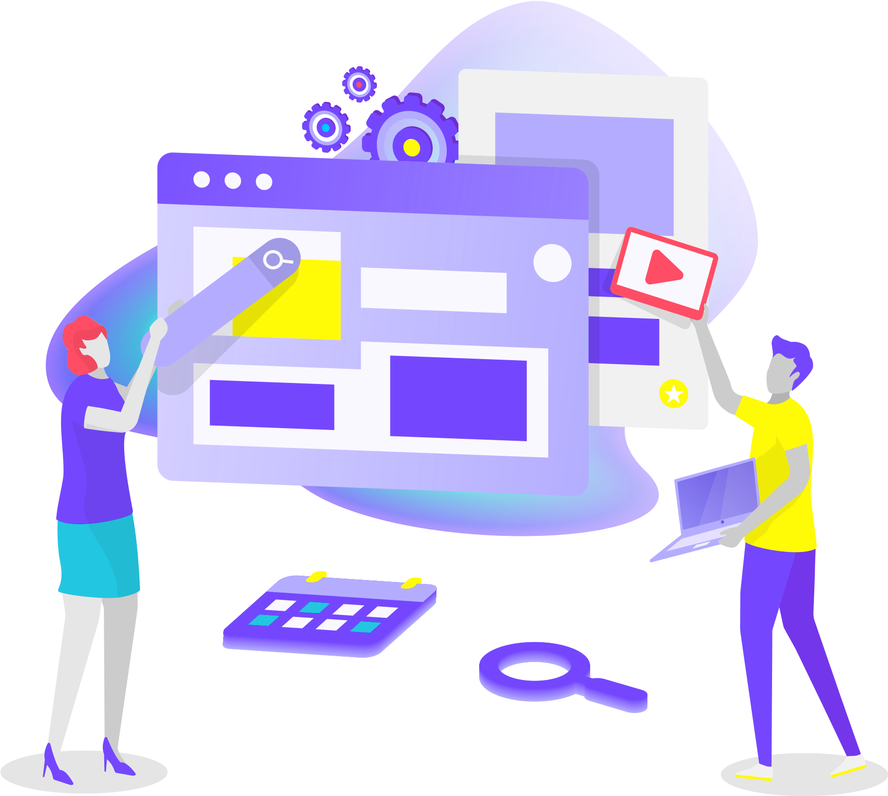 Web Design Collaboration Illustration.png PNG