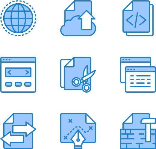 Web Development Icons Set PNG