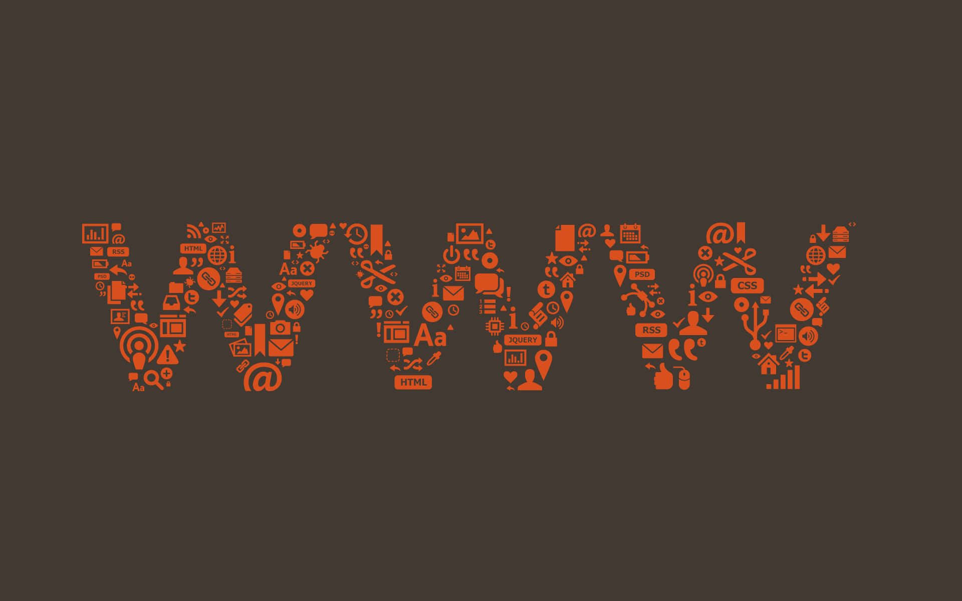 Web Development Icons Word Art Wallpaper