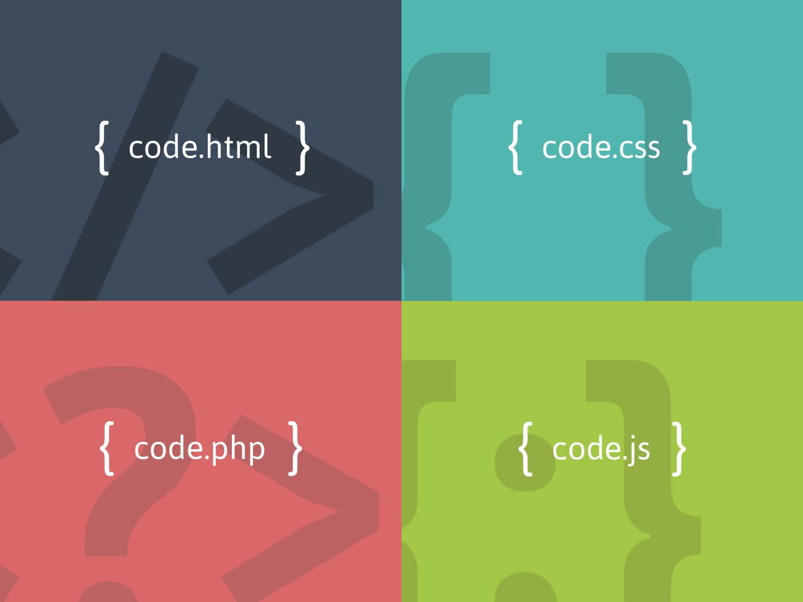 Web Development Languages Icons Wallpaper