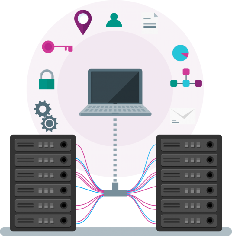 Web Hosting Infrastructure Graphic PNG
