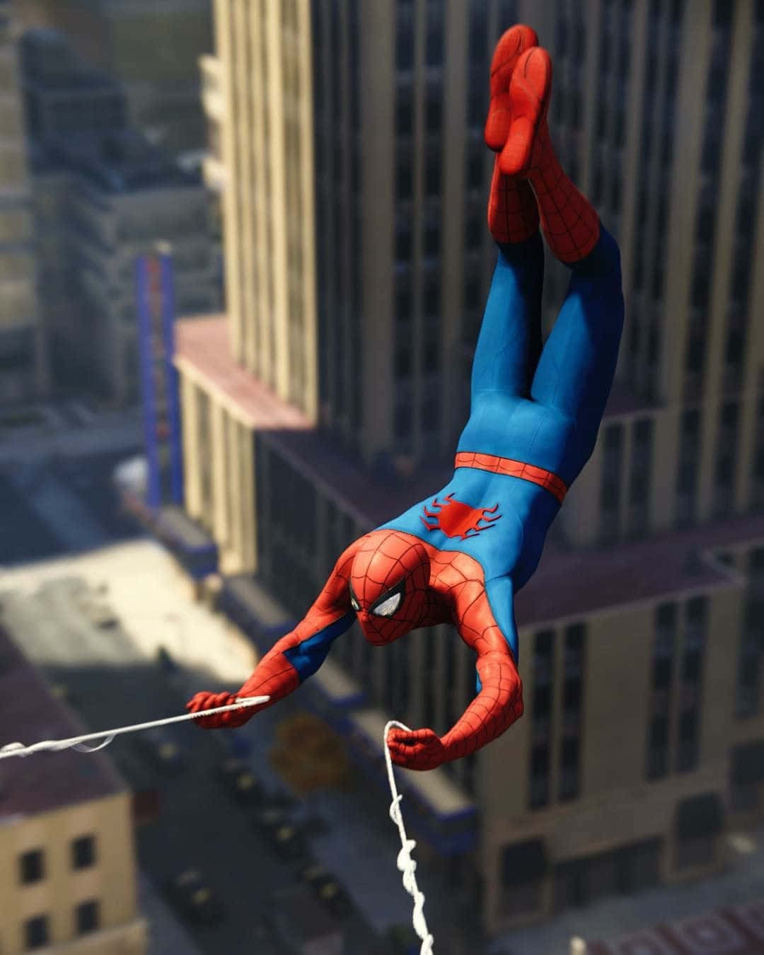 Web-slinging Superhero in Action Wallpaper