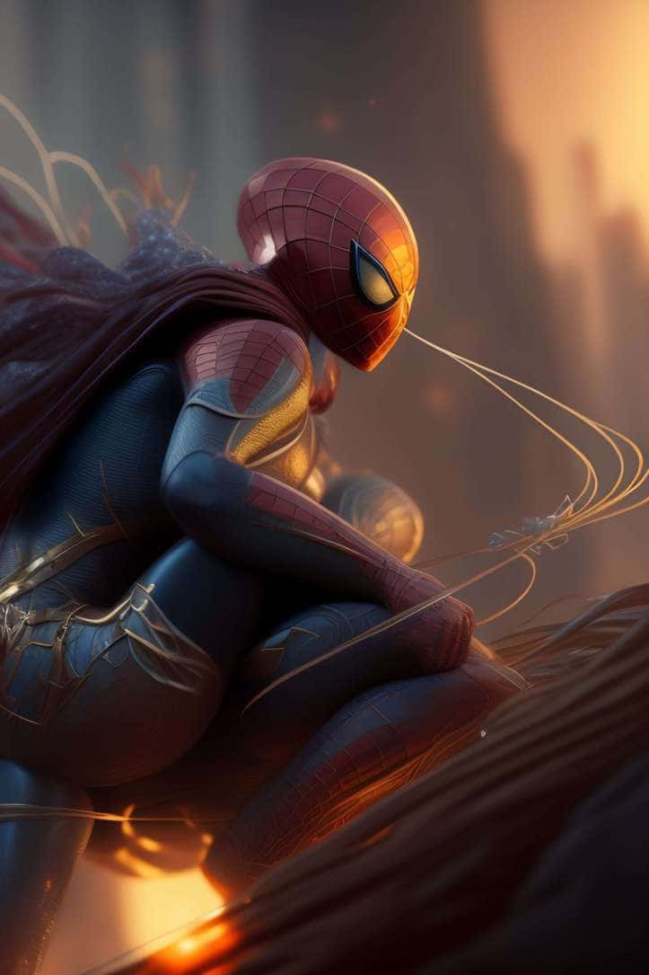 Web-slinging Superhero in Action Wallpaper