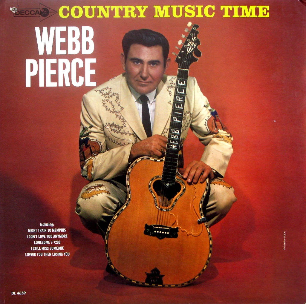 Webb Pierce on the cover of his album "Country Music Time" Wallpaper