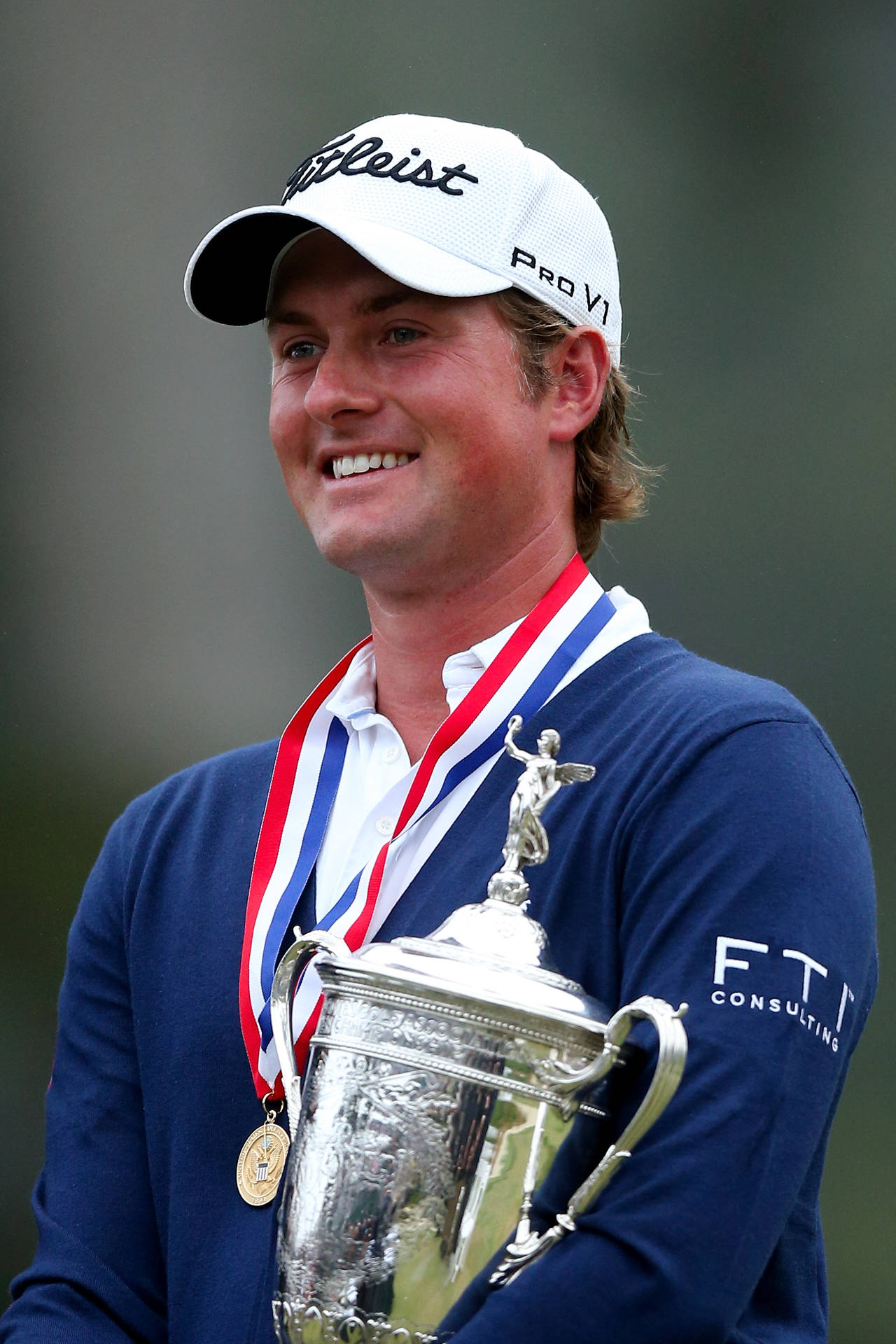 Webb Simpson Smiling With His Awards Wallpaper