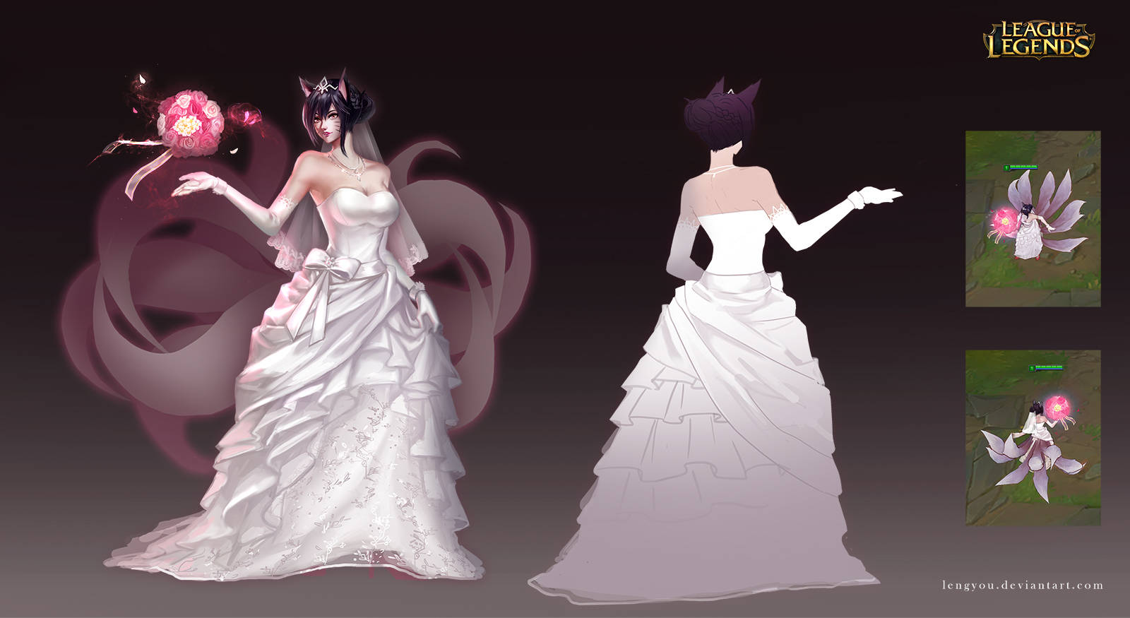 Wedding Aesthetic Dress In Video Game Background