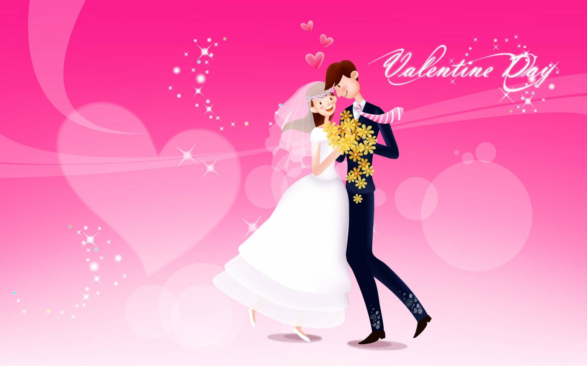 Wedding Aesthetic Pink Theme Background