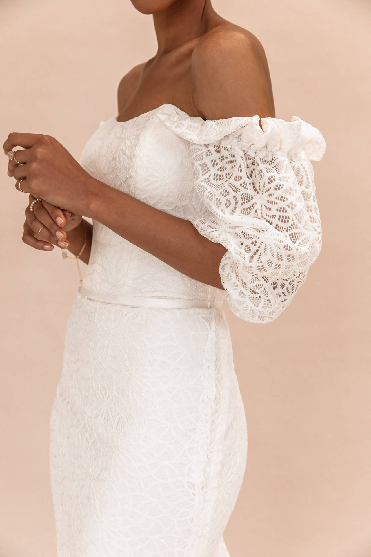 Wedding Aesthetic White Lace Dress Background