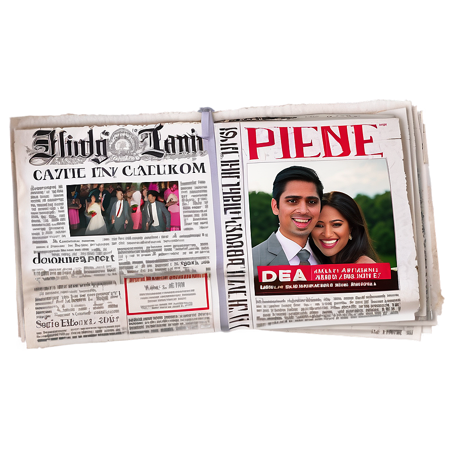 Wedding Announcements Newspaper Png Pvl PNG