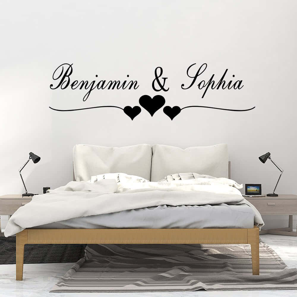 Wedding Bed Graphic Design Wallpaper