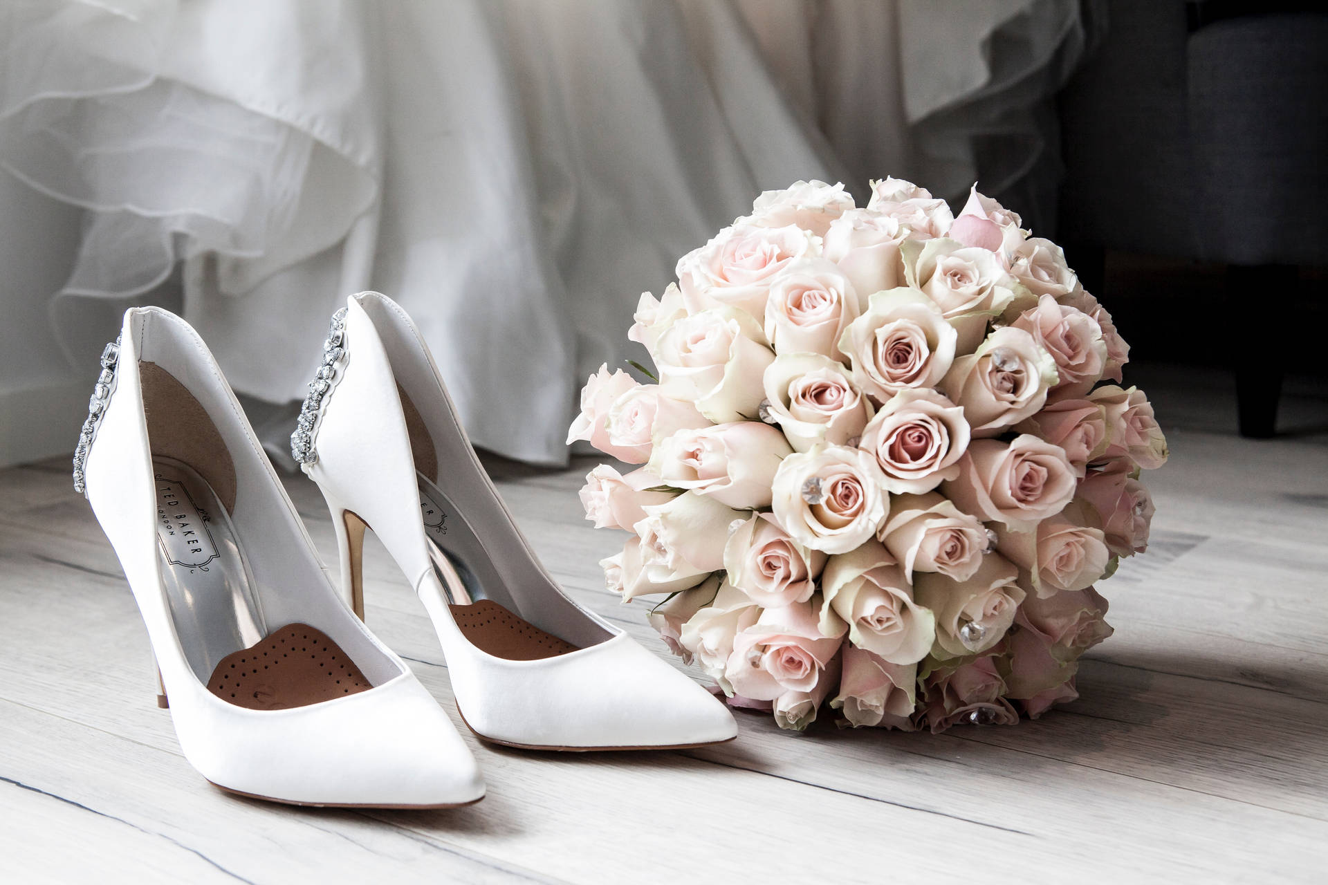 Wedding Bouquet And Shoes