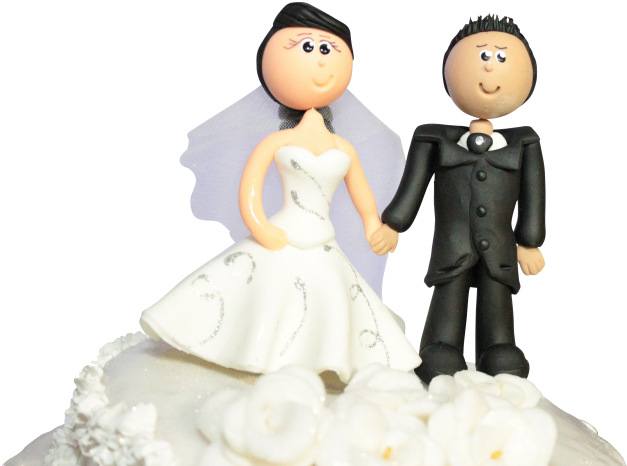 Wedding Cake Topper Couple Figurines PNG