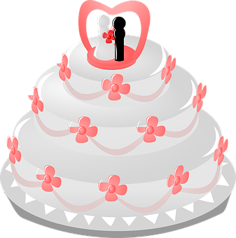 Wedding Cake Topper Graphic PNG
