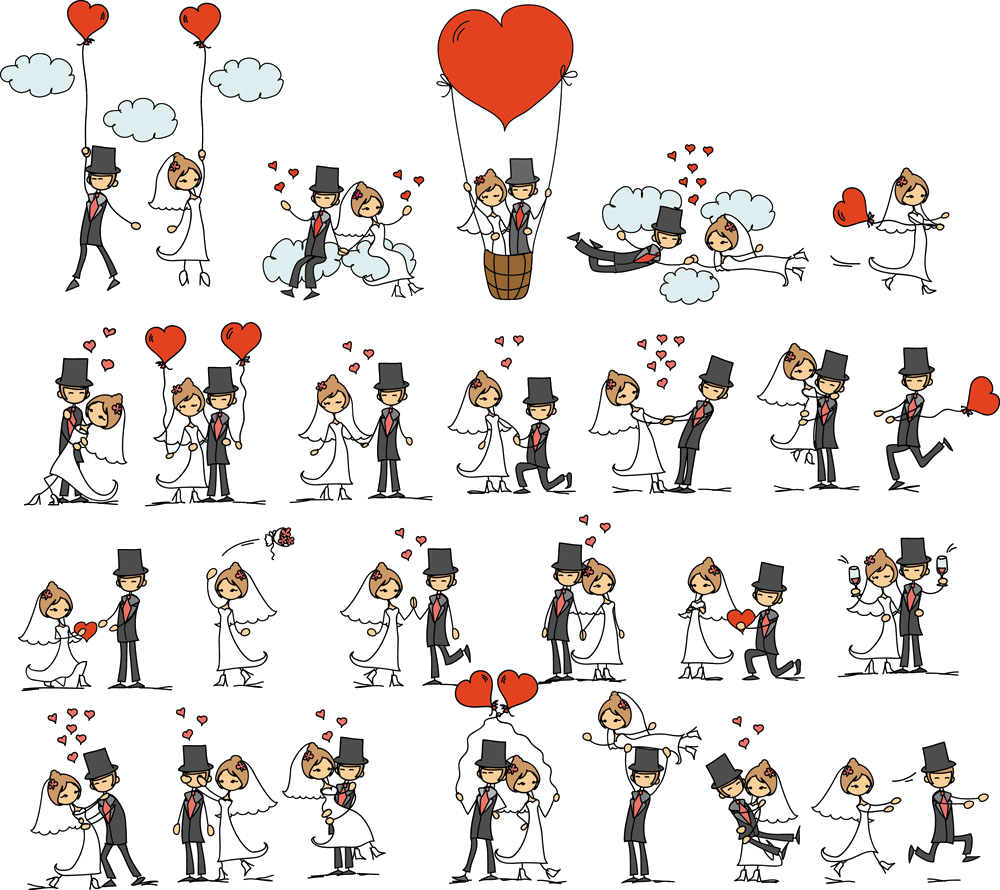 Wedding Cartoon Collection PNG