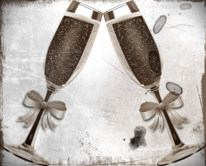 Wedding Champagne Toast PNG