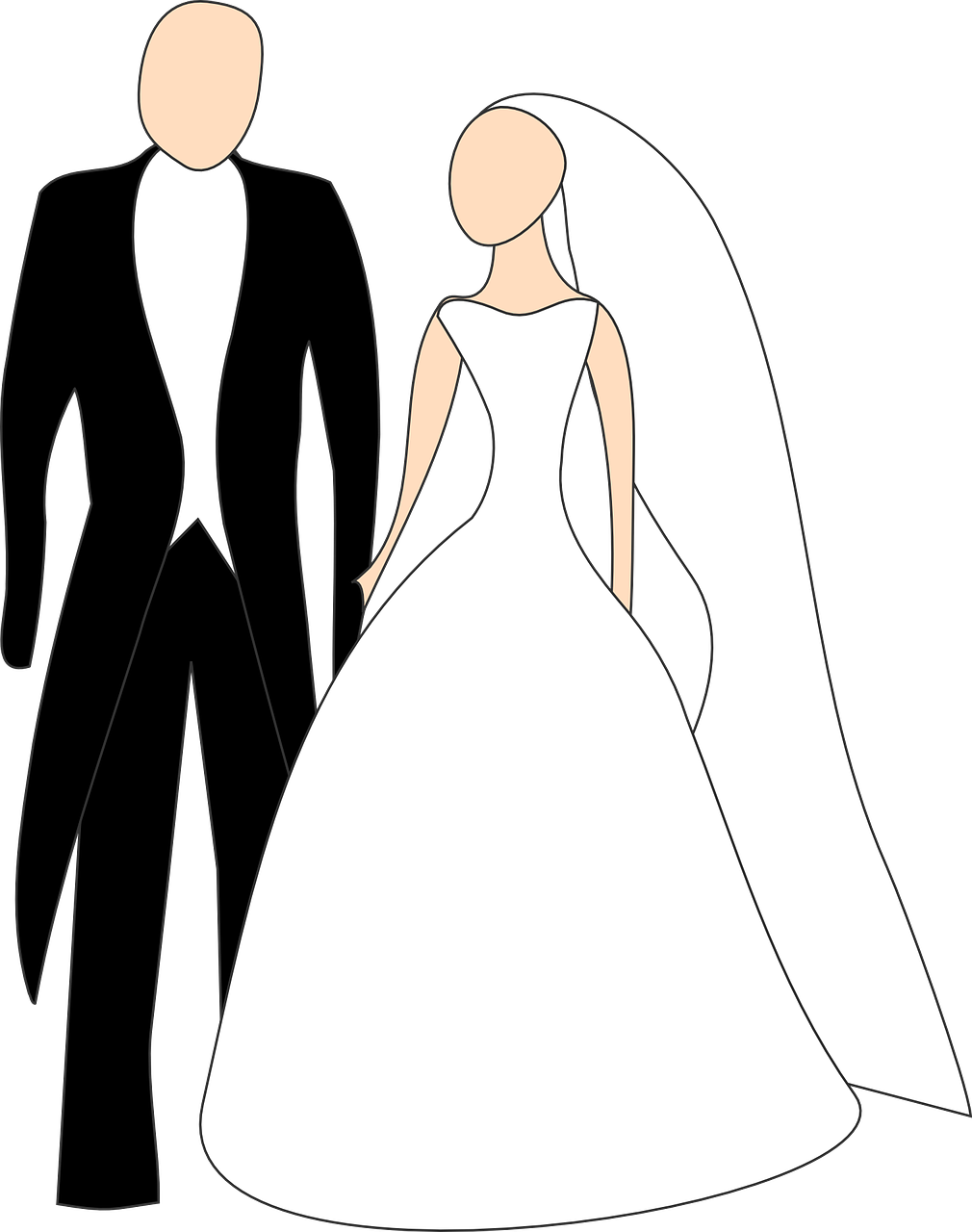 Wedding Couple Clipart PNG