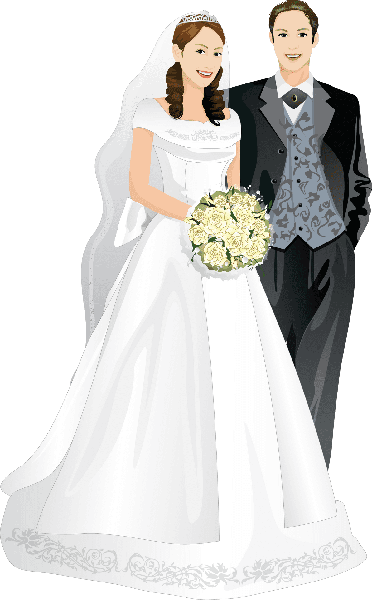 Wedding Couple Illustration.png PNG