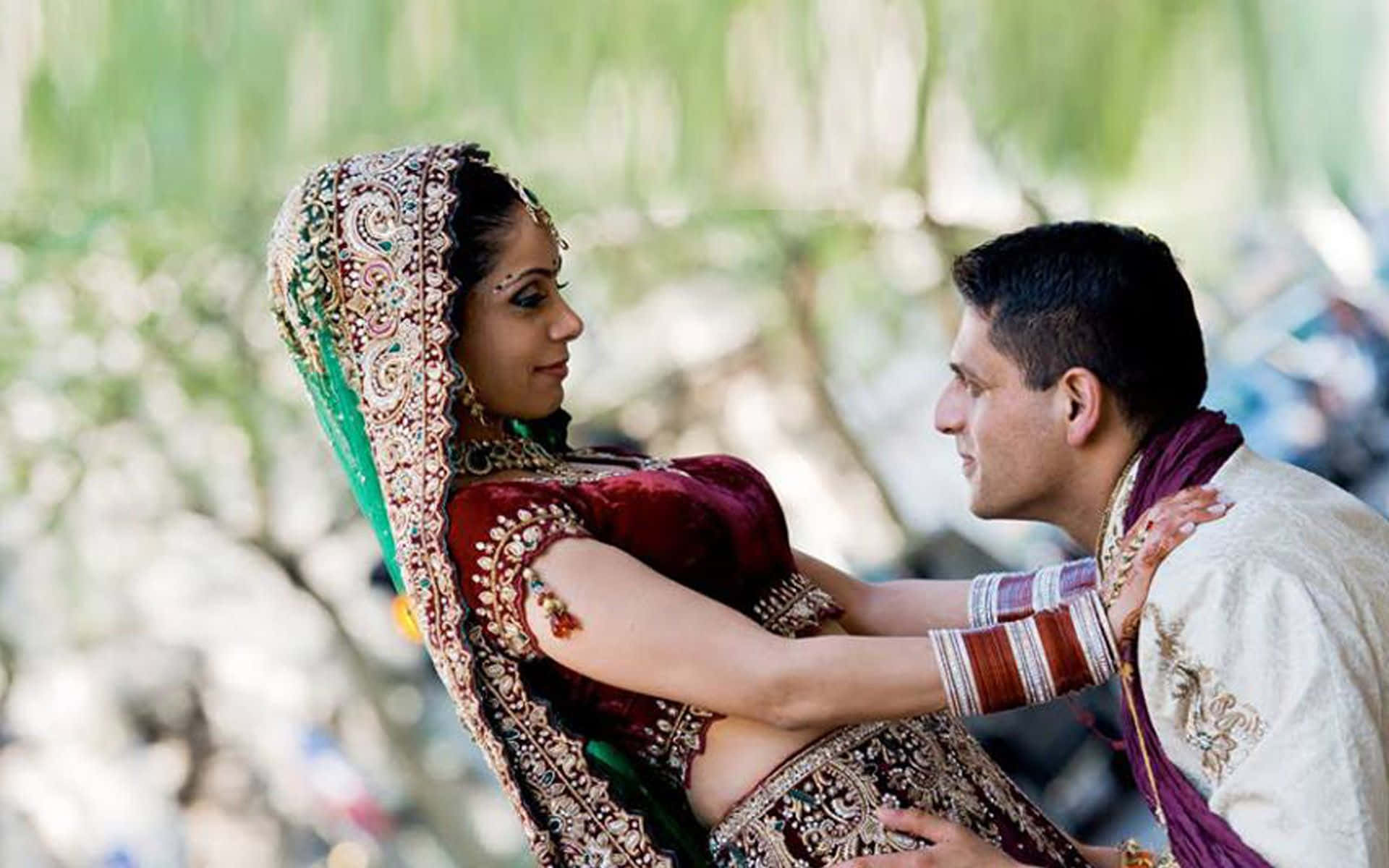 Wedding Couple Punjabi Couple Wallpaper