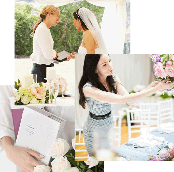 Wedding Day Preparations Collage PNG