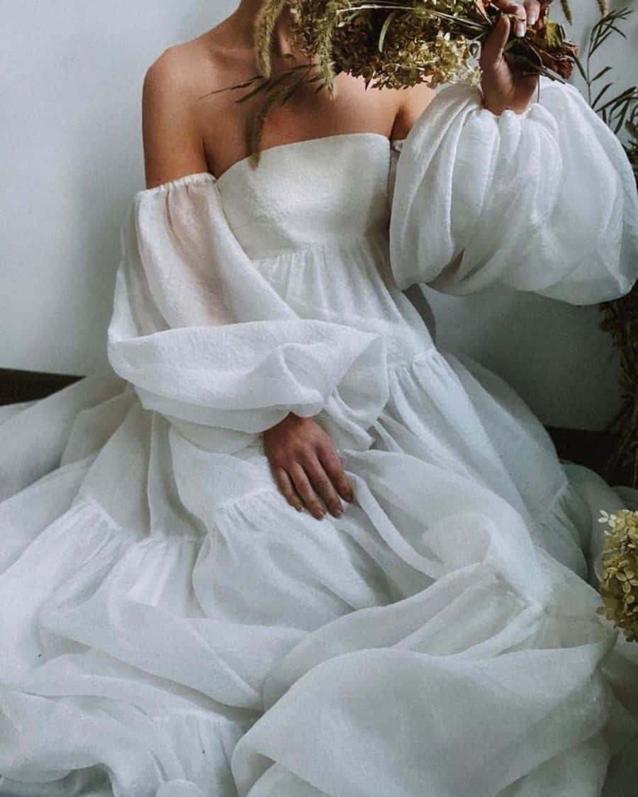 Elegant Bride in a Stunning Ball Gown Wedding Dress