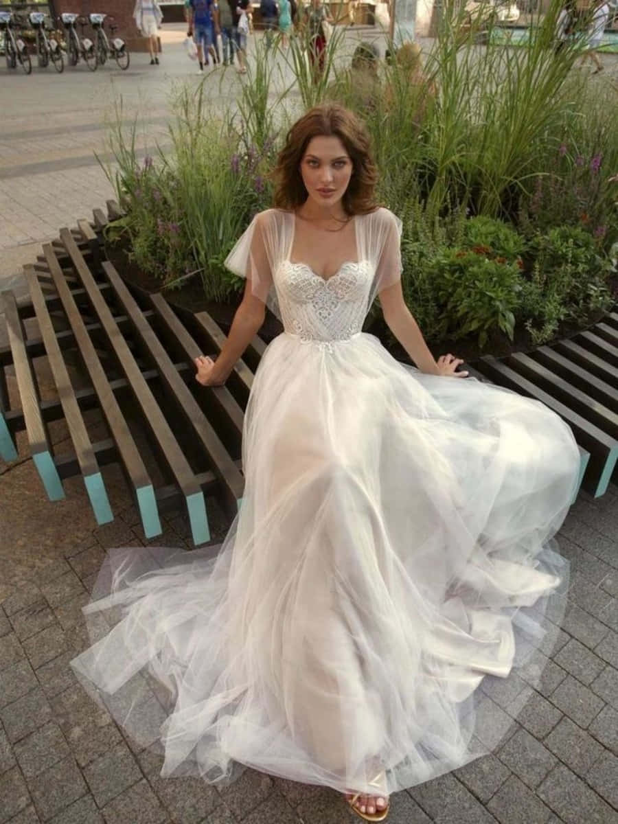 Elegant Bride in a Stunning Lace Wedding Dress