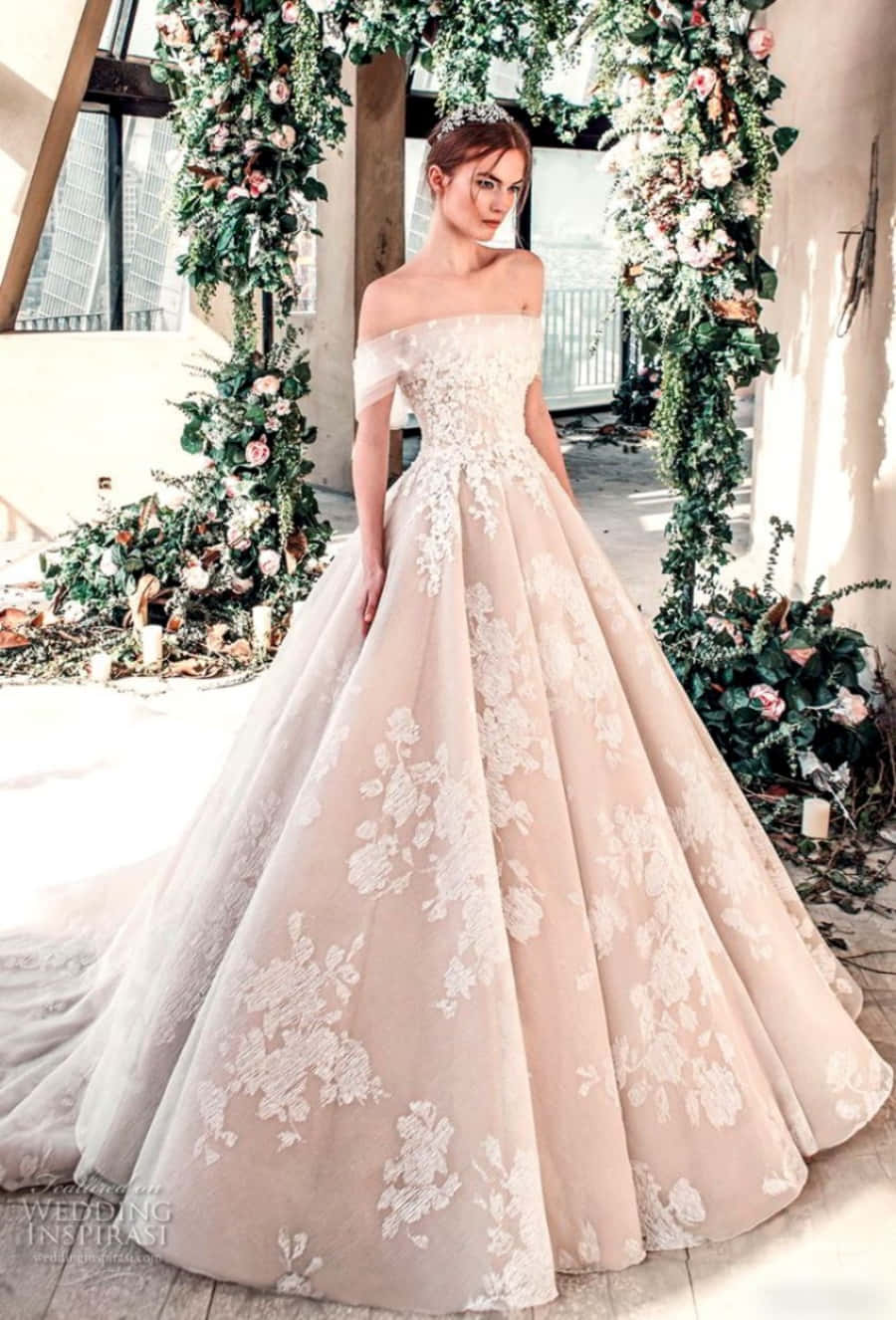 Captivating Elegance: A Bride in a Beautiful Wedding Dress