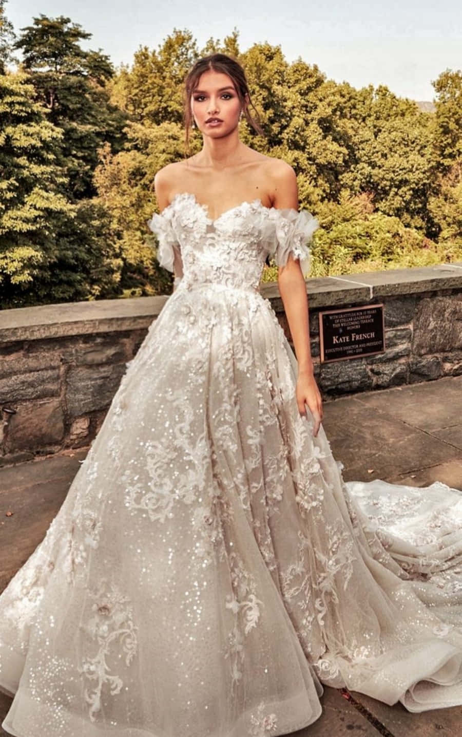 Elegant Bride in a Stunning Wedding Gown