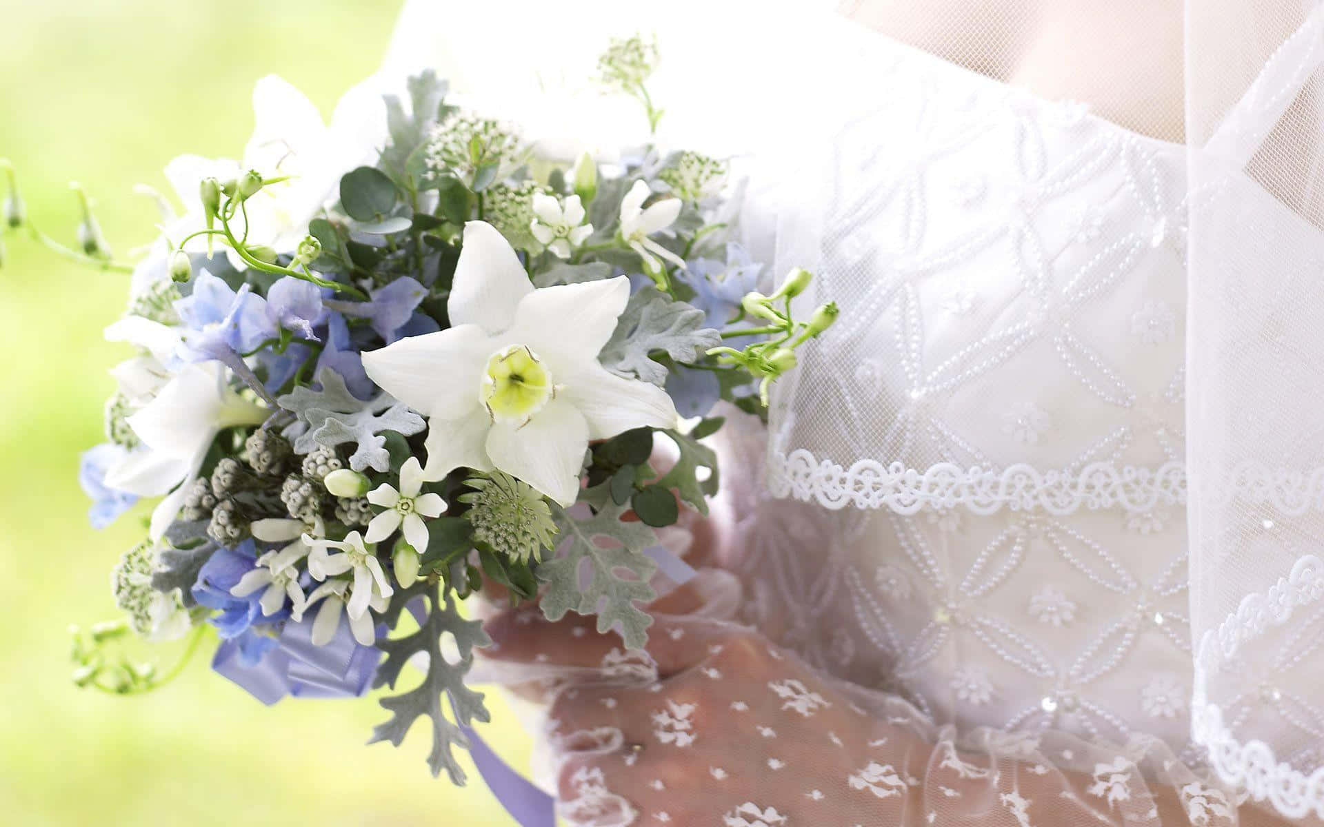 A Vibrant Floral Arrangement for a Wedding Wallpaper