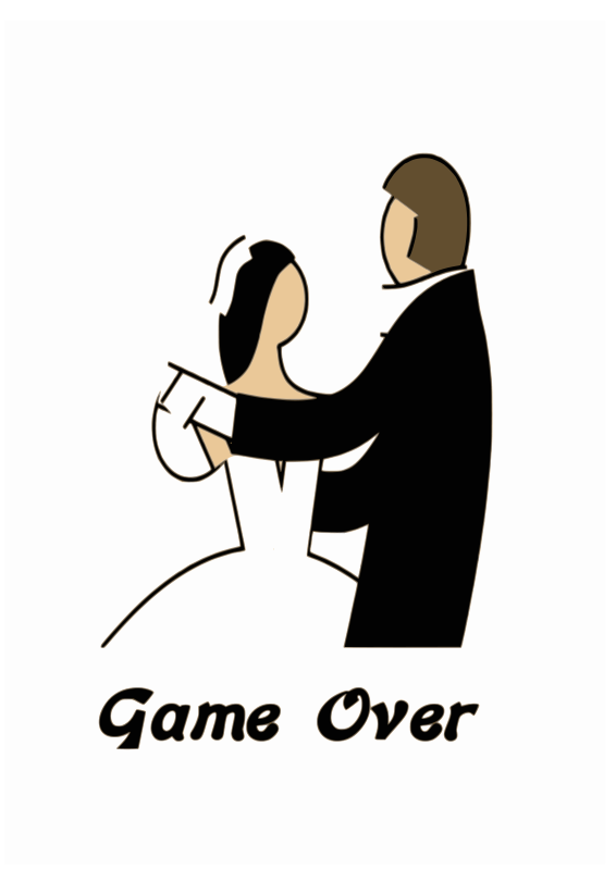 Wedding Game Over Cartoon PNG