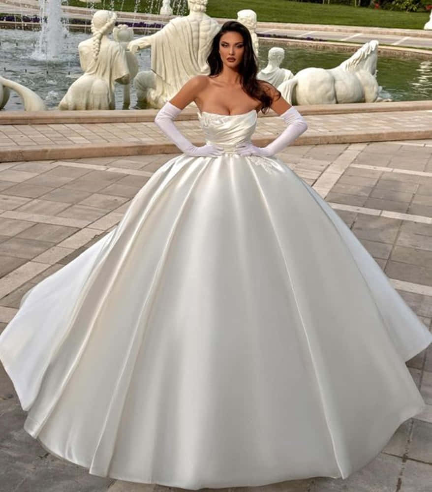 "A picture perfect wedding gown that is sure to make you shine bright on your special day".