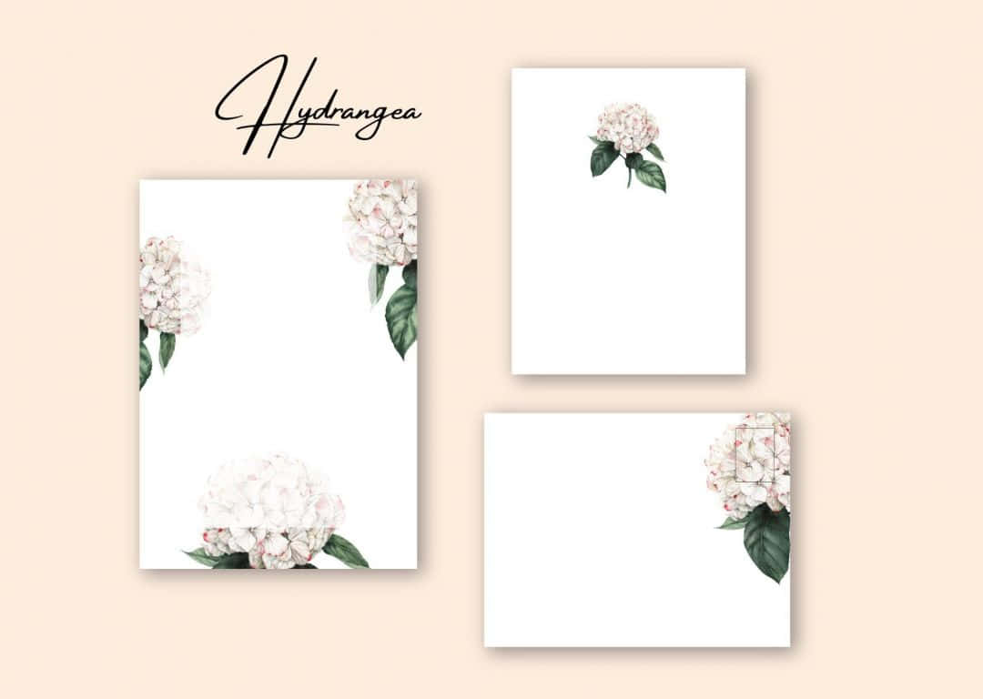 Hydrangea Flower Wedding Invitation Background